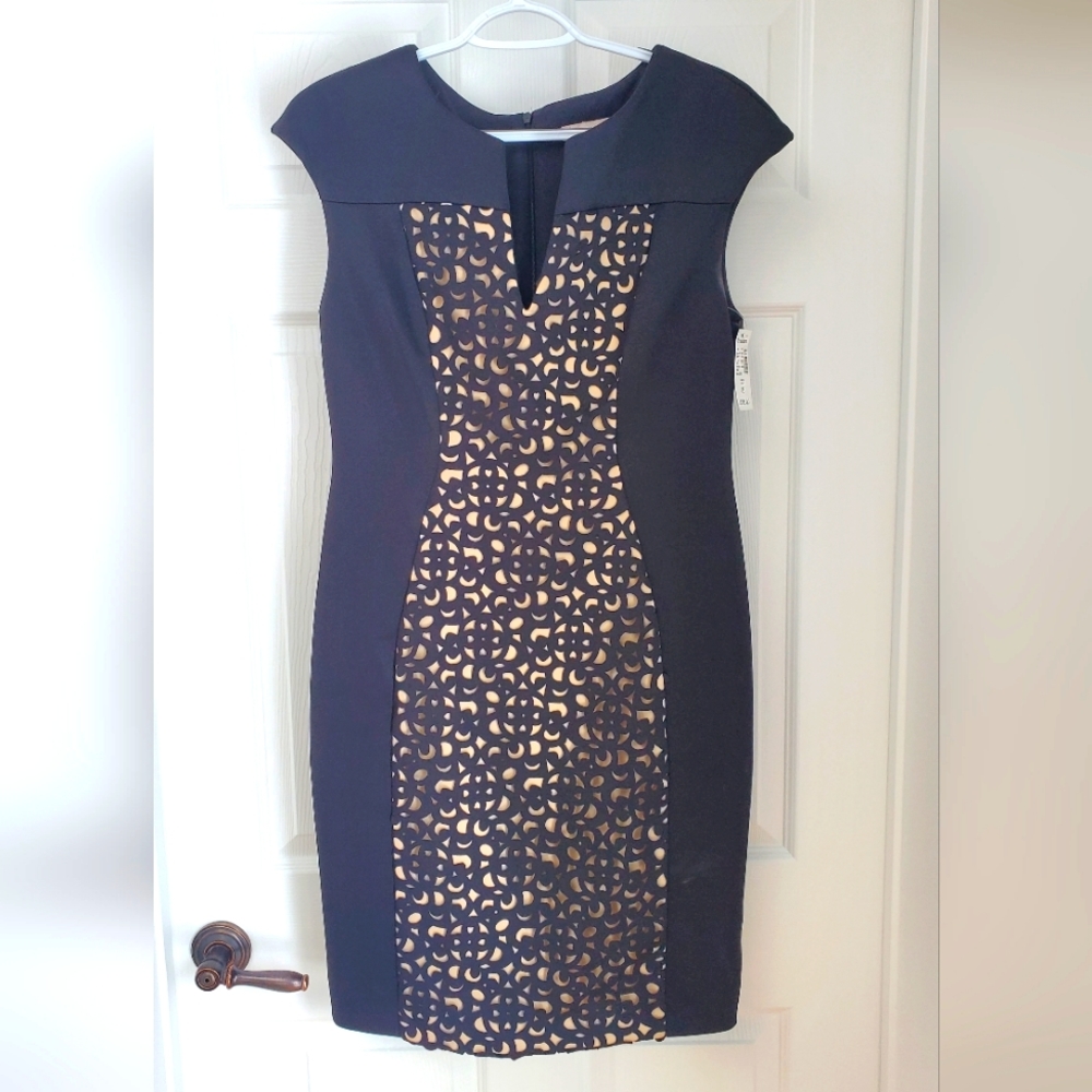Black & Nude dress - size 8